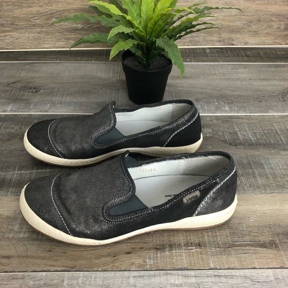 Josef Seibel Caspian Metallic Gray Slide Flats Size 38 - Picture 2 of 9